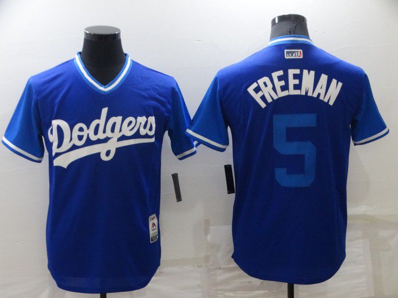 Men Los Angeles Dodgers #5 Freddie Freeman Blue Game 2022 MLB Jerseys->los angeles dodgers->MLB Jersey